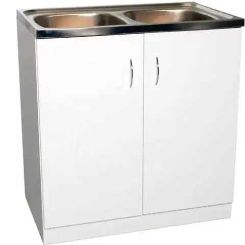 Kuchynské skrinky stojace Skrinka pod drez biela 80/50
