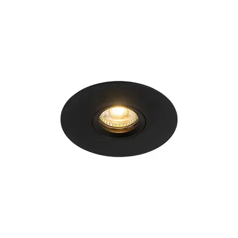 Zapustené svietidlá Moderné zapustené bodové svetlo čierne 12 cm - Buco