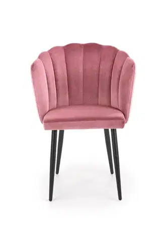 Čalúnené stoličky Stolička K386 Velvet/Kov Ružová