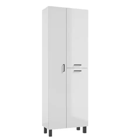 Nábytok ArtDef Vysoká skrinka do kúpeľne NOVELTY White C60