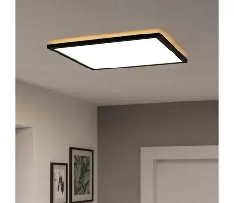 Svietidlá Eglo 901444- LED Kúpeľňové stropné svietidlo ROVITO 17W/230V 50x50 cm IP44 čierna 901444