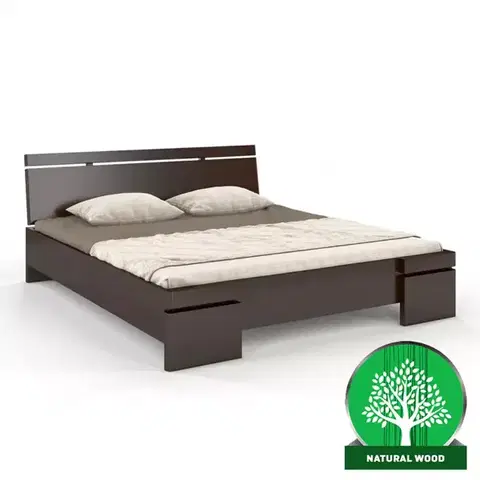 Dvojlôžkové postele Posteľ borovicová Skandica Sparta maxi 200X200 palisander