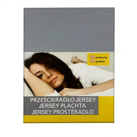 Bytový textil Prestieradlo jersey s gumičkou 90x200 šedá 60