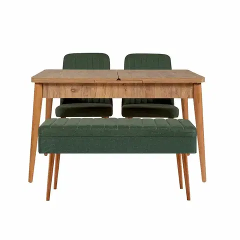 Konferenčné stolíky Jedálenský set Vina Atlantic Pine and Green, 4 ks