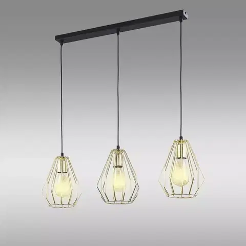 Lampy do obývačky Luster Brylant Gold 2789 LW3