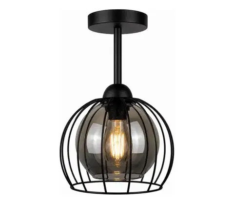 Svietidlá Keter Lighting Prisadený luster SOLO BLACK 1xE27/60W/230V 1480