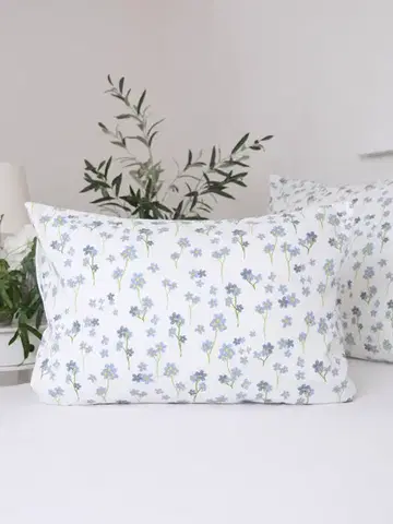 Dekoračné obliečky MKLozkoviny.sk Flanelová obliečka na vankúš 50 x 70 cm - Nezábudky-  -
