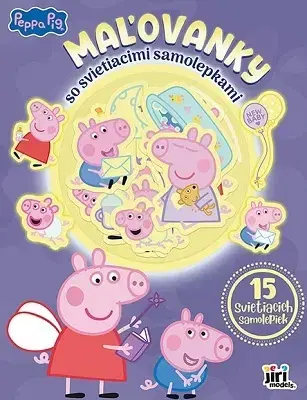 Nalepovačky, vystrihovačky, skladačky Maľovanky so svietiacimi samolepkami - Prasiatko Peppa