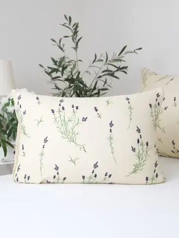 Dekoračné obliečky MKLozkoviny.sk Mušelínová obliečka na vankúš 50 x 70 cm - Levanduľa 02-  -