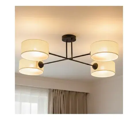 Svietidlá BRILAGI - Prisadený luster VIRGO 4xE14/40W/230V krémový/čierny H0336
