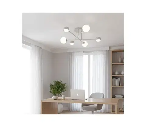 Svietidlá EMIBIG Prisadený luster HOLON 3xG9/8W/230V + 3xGX53/12W biela 1559/6