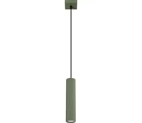 Svietidlá  SL.1611 - Luster na lanku KARBON 1xGU10/10W/230V zelená SL.1611