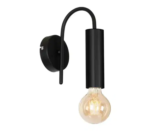 Svietidlá  Nástenné svietidlo LOPPE 1xE27/60W/230V čierna 510