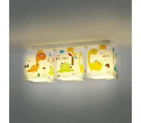 Svietidlá Dalber D-73453 - Detské stropné svietidlo DINOS 3xE27/60W/230V 73453