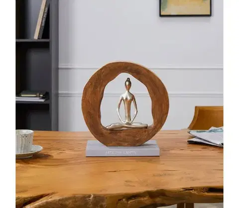 Taburetky Eglo 427414 - Dekorácia KEMAMAN 27,2x28,5 cm drevo/živica 427414