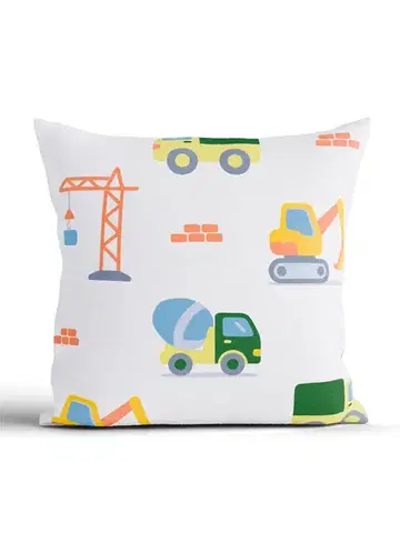 Dekoračné obliečky MKLozkoviny.sk Bavlnená obliečka na vankúš Renforcé 40 × 40 cm - Autá-  -