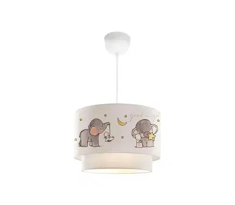 Svietidlá  Detský luster CANDY 1xE27/40W/230V biela/sivá 780SGN4661