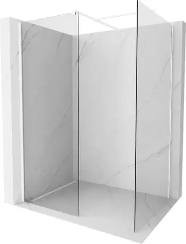 Sprchové dvere MEXEN/S - Kioto Sprchová zástena Walk-in 110 x 110, transparent, biela 800-110-202-20-00-110
