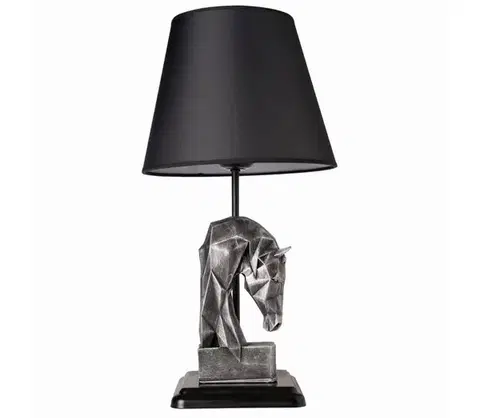 Lampy  Stolná lampa 1xE27/40W/230V čierna/strieborná 687HMY1514