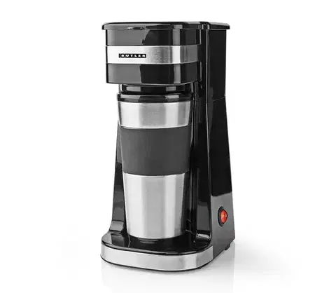 Predlžovacie káble Butler - kávovar na jeden hrnček 0,4 l s cestovným hrnčekom 750 W/230 V nerez/čierna 16100131