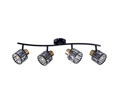 Svietidlá  Prisadený luster ZAHARA 4xE27/10W/230V čierny 336798