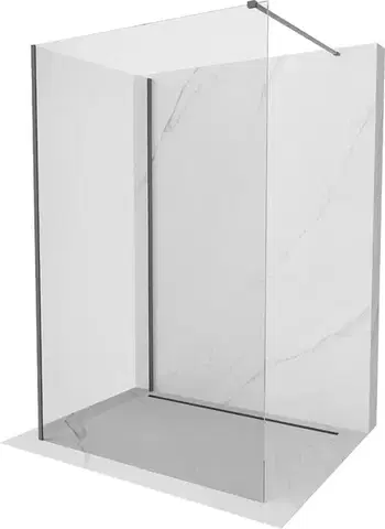 Sprchové dvere MEXEN/S - Kyoto Sprchová zástena WALK-IN 110 x 110, transparent, grafit metal 800-110-212-95-00-110