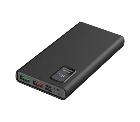 Predlžovacie káble  Powerbanka s LED displejom Power Delivery 10000 mAh 3,7V čierna PMPB10WQC726B