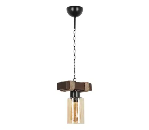 Svietidlá  Luster na reťazi JASMIN 1xE27/40W/230V hnedá/béžová 534LUN3368