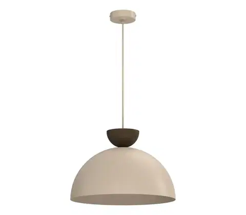 Svietidlá  Luster na lanku NEVIS 1xE27/15W/230V, priemer 38 cm, béžový 9707A