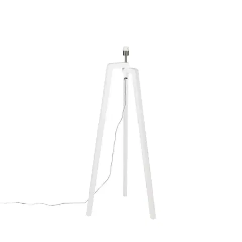 Stojace lampy Moderná stojaca lampa biela bez tienidla - Puros