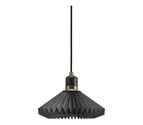 Svietidlá Halo Design 744084 - Závesný luster na lankách PARIS 1xG9/28W/230V pr. 24 cm čierna/mosadz/dub 744084