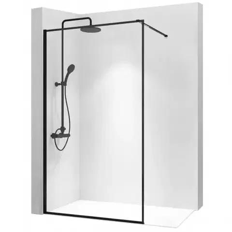 Sprchy WALK-IN Sprchová stena Walk-in Bler Rea K7630 110x195 black