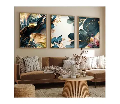 Obrazy  SADA 3x Obraz vo fotorámčeku 50x70 cm rastliny 693BSE1550