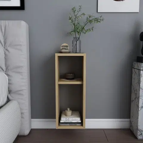 Nočné stolíky FAULT závesný nočný stolík, dub