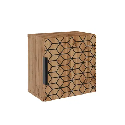 Kúpeľňový nábytok COMAD - Horná skrinka Qubik 30x30cm 1 dvierka DIAMOND WOTAN 5907611660225