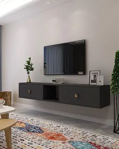 TV stolíky TV stolík Zuzu 150 - Anthracite