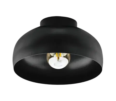 Svietidlá Eglo 900553 - Stropné svietidlo MOGANO 1xE27/40W/230V čierna 900553