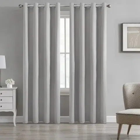 Závesy do spálne Záves na priechodkách BLT 312/3/3 BLACKOUT 140x250 sivý