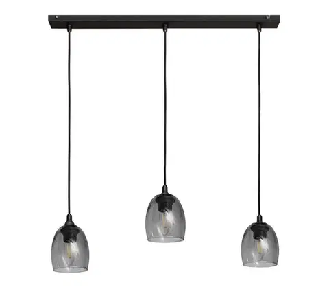 Svietidlá  Luster na lanku BRILLANT 3xE27/15W/230V šedá W-L 8014/3 BK+SM