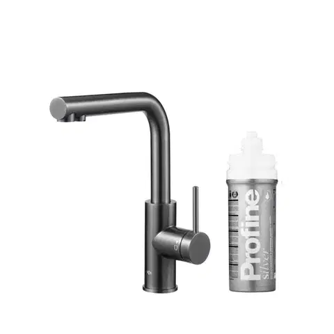 Kuchynské batérie KFA - Duero pure basic, filtrujúca s otočnou výtokovou armatúrou, gunmetal šedá + profine silver s 6623-914-61