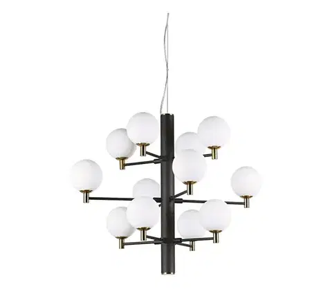 Svietidlá Ideal Lux - LED Luster na lanku COPERNICO 12xG9/3W/230V pr. 71 cm čierna 197319