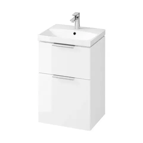 Kúpeľňový nábytok CERSANIT - SET B590 CITY 50 biela DSM (SKRINKA + UMÝVADLO) S801-421