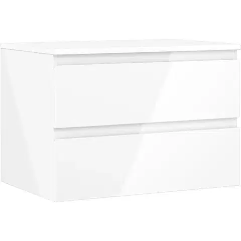 Kúpeľňový nábytok MEXEN/S - Orio kúpeľňová skrinka pod umývadlo 70 cm s doskou, 2 zásuvky, biela lesk 91A10-07047-2-BFFC00