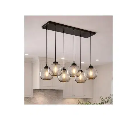 Svietidlá BRILAGI - Luster na lanku DIOR 6xE27/60W/230V čierna/dymová sivá 59-028B
