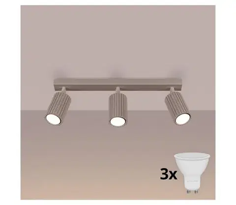 Svietidlá BRILAGI - LED bodové svietidlo CRESTO 3xGU10/10W/230V taupe BR.1764