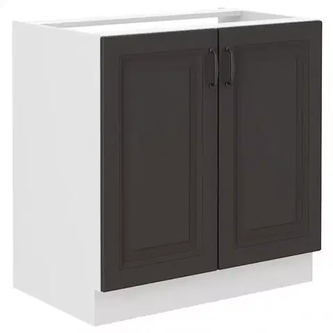 Kuchynské skrinky stojace Kuchynská skrinka STILO grafit mat/biely 80zl 2f bb