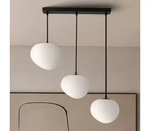 Svietidlá BRILAGI - Závesné svietidlo na lanku PEBBLES 3xE27/40W/230V čierna ALA-56900