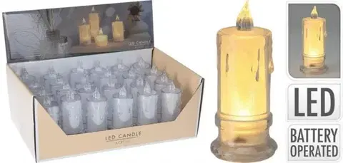 Vianočné dekorácie Kinekus Sviečka LED 4,7x11 cm baterky