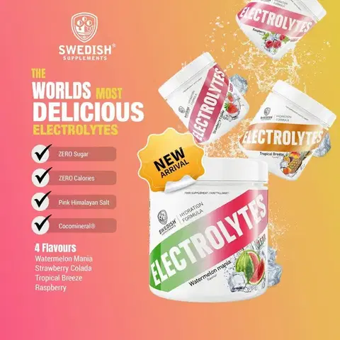 Iónové/iontové nápoje Electrolytes Clear - Swedish Supplements 240 g Raspberry
