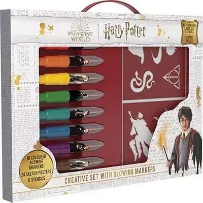 Kreslenie, maľovanie Kreatívny set s fúkacími fixkami - Harry Potter